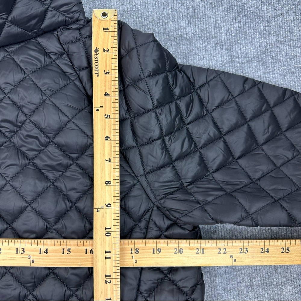 Athleta Whisper Featherless Coat Jacket Womens MP Black Quilted Parka Zip Up - Picture 11 of 17